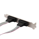 2-Port Serial RS232 DB9 Male COM Port to IDC 10pin Cable w/ Bracket