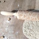 Valentine Day Letters Embossing Rolling Pin for DIY Baking Cookies (Rose)