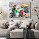 Full Embroidery Set Cross Stitch Needlework Kit 11CT Bear Snowman Animal Nature