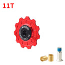 MUQZI MTB Road Bike Rear Derailleur Ceramic Pulley Guide Wheel (Red 11T) Newly