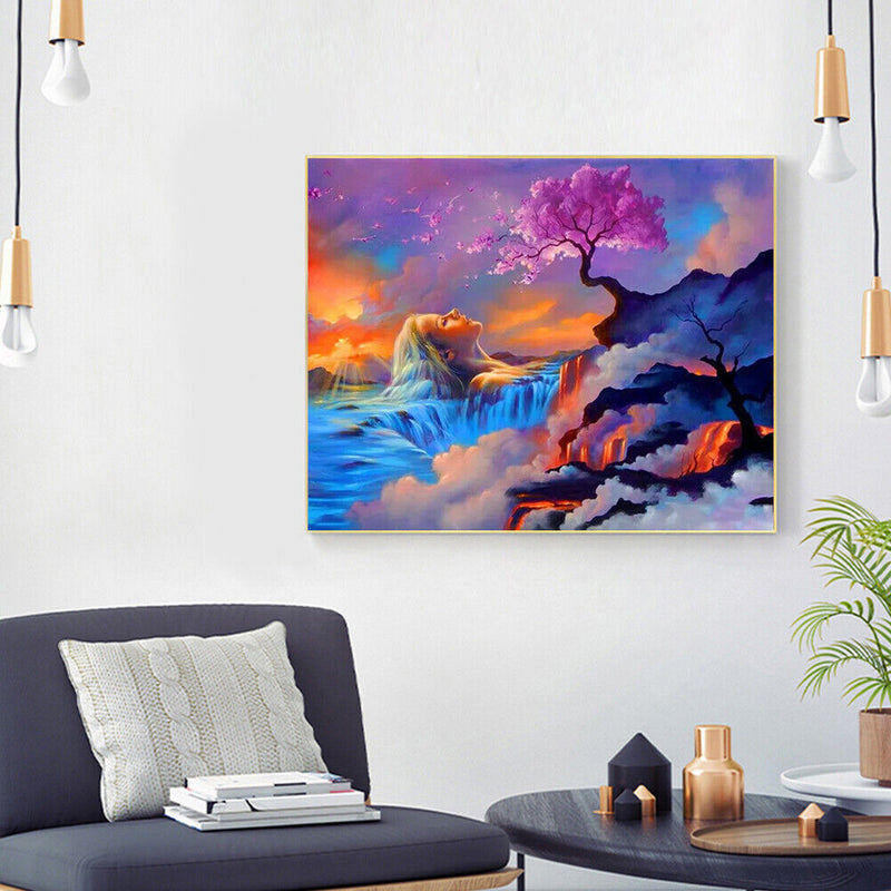 Nature Goddess Oil Paint By Numbers DIY Handpainted on Canvas Wall Art Pictures