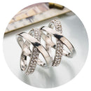 Jewelry Silk Scarf Clasp Clips Rhinestone Inlayed Fashion Scarf Ring Buckle