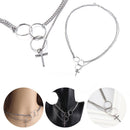 Party Jewelry Gothic Rock Hip Hop Punk Choker Pendant Chain Necklace Cross
