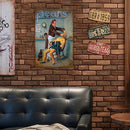 20x30cm Barber Shop Print Rectangular Metal Retro Tin Drawing Flat Style