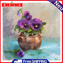 Flower Oil Paint By Numbers Kits Canvas DIY Coloring Drawing for Adults Children