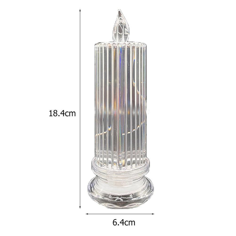 LED Diamond Candle Light Acrylic Crystal Night Lamp Home Bedroom Decor (B)