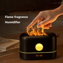 Essential Oil Diffuser Simulation Flame Home Aroma Air Humidifier (Black)