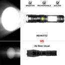 Handheld Flashlight Electric Torch for Hiking Fishing Rechargeable USB Portable