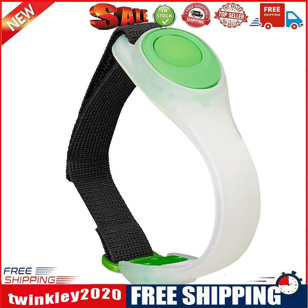 LED Luminous Night Running Arm Band Reflective Safety Warning Belt (Green)
