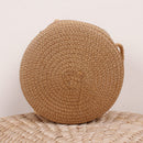 Round Cute Kids Girls Shoulder Bags Straw Woven Summer Messenger Mini Coin Purse