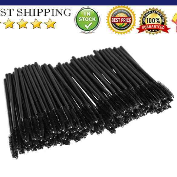 100Pcs One-Off Disposable Eyelash Brush Mini Mascara Wand Applicator Makeup