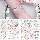 12pcs Cartoon Horse Waterproof Temporary Tattoo Stickers Children Body Art Newly