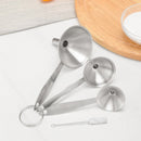 3 in 1 Funnels Flask Stainless Steel for Filling Narrow-Mouth Bottles