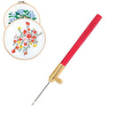 French Crochet Embroidery Tambour Beading Hoop Hook with 3 Needles DIY Craf