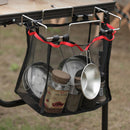 Outdoor Camping Folding Table Storage Net Bag Picnic BBQ Kitchen Hanging Rega