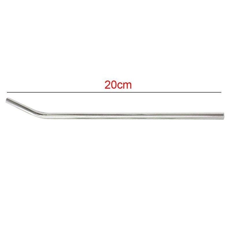 Reusable Stainless Steel Drinking Tube Straw Bend Pipette Suction Pipes Newly
