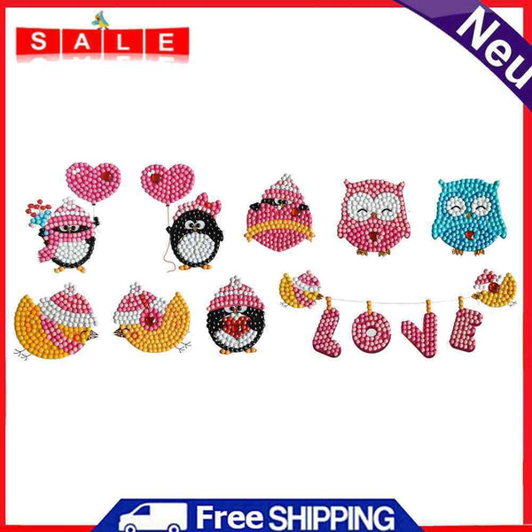 1 Set Diamond Painting Animals Cross Stitch Book Stickers 5D Mosaic Kit Craft
