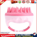 Portable Silicone Shampoo Brush Round Soft Scalp Massage Brush (Pink) Newly