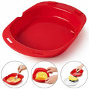 Microwave Silicone Omelet Maker Bakeing DIY Family Pizza Home NEWS B3X6