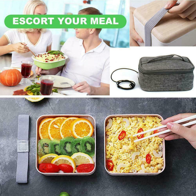 USB Thermal Insulation Lunch Food Box Warmer Heating Container Bag Storage N2D1