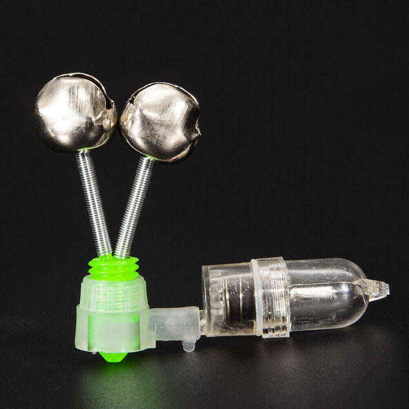 5pcs/lot Fishing Bite Alarms Night LED Fishing Rod Clamp Tip Clip with Bell Ring