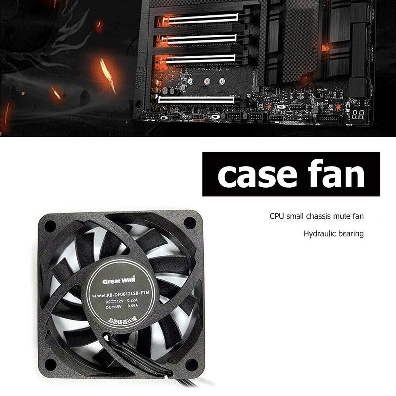 Silent Fan for Computer Cases Chassis Cooling Fan Hydraulic Bearing (6cm) Newly