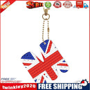 Letter Crystal Diamond Painting Acrylic Keychain DIY Key Ring Pendant (M)