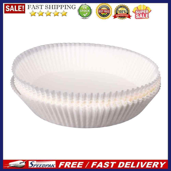 30pcs Air Fryer Steamer Paper Liners Baking Oil Paper Mat (White 16x4.5cm)