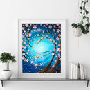 Peach Flower Oil Paint By Numbers Hand Painted Frameless Painting Home Ornament