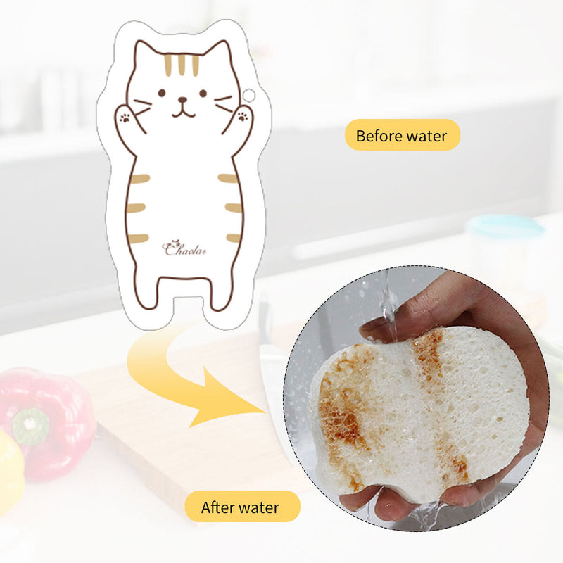 Dishwashing Sponge - Water Absorption & Quick Dry Compressed Wood Pulp Spon