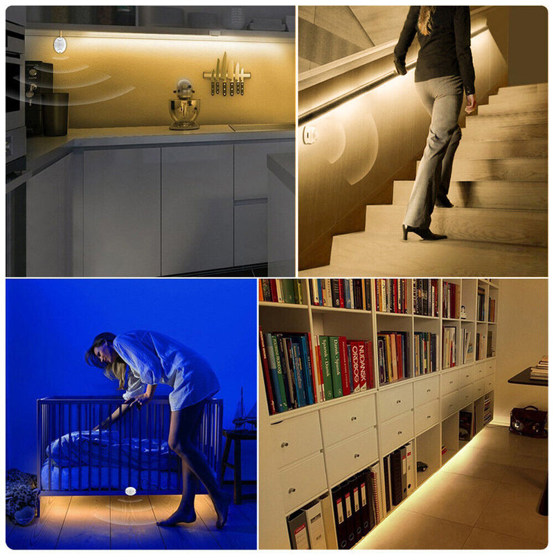 LED Smart Motion Sensor Strip Light Flexible Waterproof Bed Tape (5m US) Newly