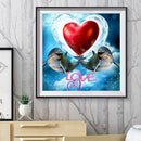 DIY Diamond Painting Kit Love Dolphin Full Round Drill Picture Handicrafts Newly