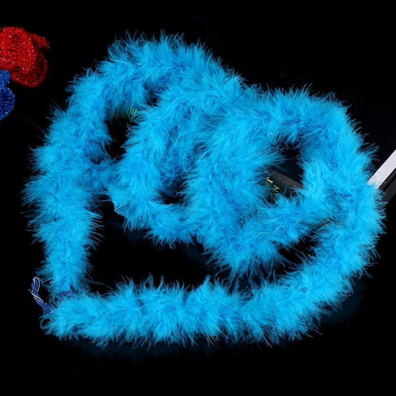 2M Christmas Tree Blue Feather Boa Strip Xmas Ribbon Wedding Garland Decor,`