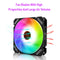 COOLMOON ARGB Cooling Fan Temperature Control 5V Computer Cooler RGB Case Fan