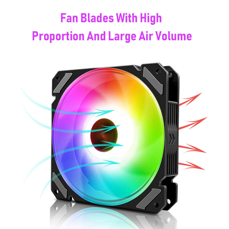 COOLMOON ARGB Cooling Fan Temperature Control 5V Computer Cooler RGB Case Fan