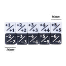 10pcs Dice Counters 5 Positive Negative +1 -6 Gathering Table Game Fun Dice