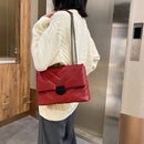 Fashion Lattice Pattern Messenger Trunk Lady Shoulder Handbag Leather Chain Tote