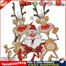 Partial Cross Stitch 14CT Santa and Reindeer Counted DIY Xmas Embroidery Newly
