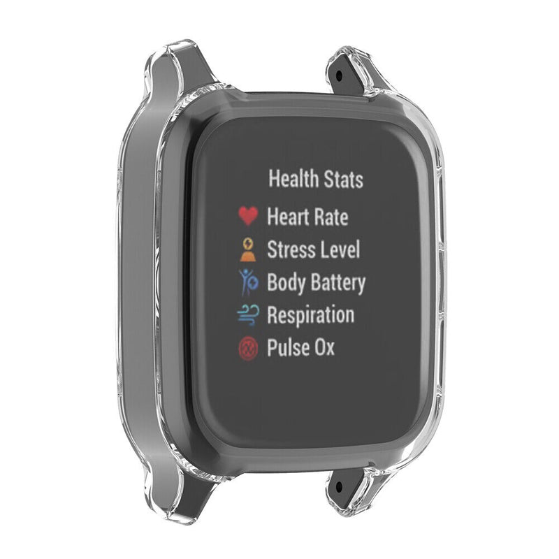 TPU Full Bumper Cover Screen Scratch Case for Garmin Venu Sq (Clear) Newly
