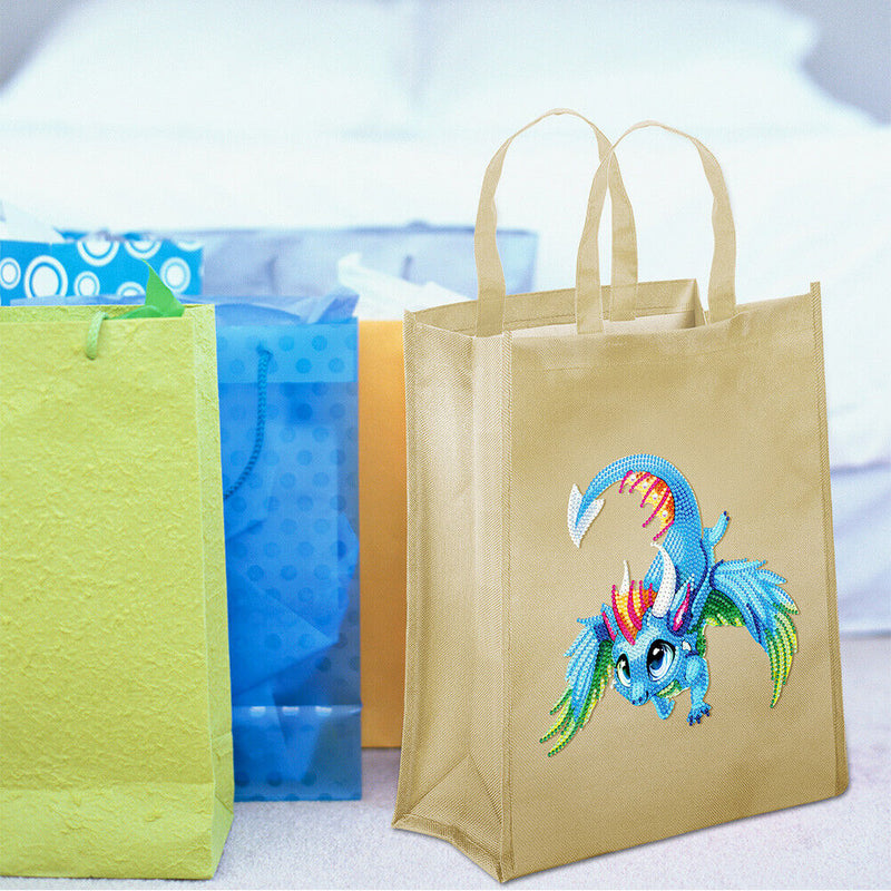 #A 5D Diamond Painting Handbag DIY Canvas Eco-friendly Foldable Organizer Tote K
