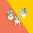 Clothes Crazy Plant Lady Enamel Pins Custom Lapel Pin Potted Plant Badge