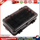 Double Side Fishing Lure Box Bait Case Organizer Fishing Tool (Dark Grey) Newly