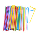100pcs Beverage Straws Drink Accessories Bendable Disposable Straws for Birthday