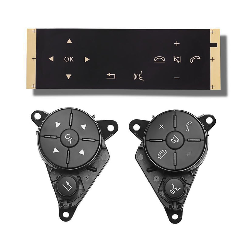 Matte Black Steering Wheel Button Repair Stickers Decals for Mercedes Benz Newly