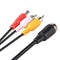 4Pin Aviation Head Male to 2RCA Male DC Male Extension Cable for Camera