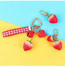 Cute Bells Fruit Shape Love Heart Key Holder Buckle Keyring Strawberry Keychain