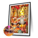 5D Rhinestone Pictures DIY Pumpkin Gnome Full Round Drill Diamond Painting Kit