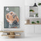 Hand Painted Canvas Art Painting By Number Dog and Butterfly DIY Oil Picture Kit