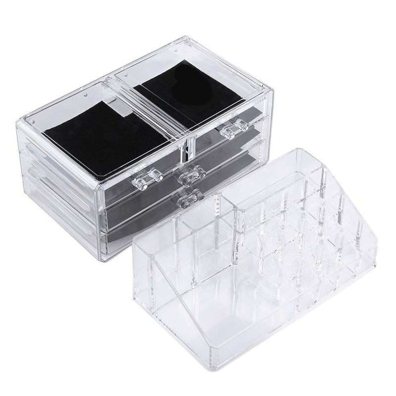 Portable Clear Acrylic Makeup Organizer Storage Box Cosmetics Case(4)