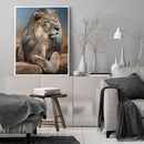 5D DIY Full Round Drill Diamond Paint Lion Mosaic Rhinestone Drawing Picture Kit